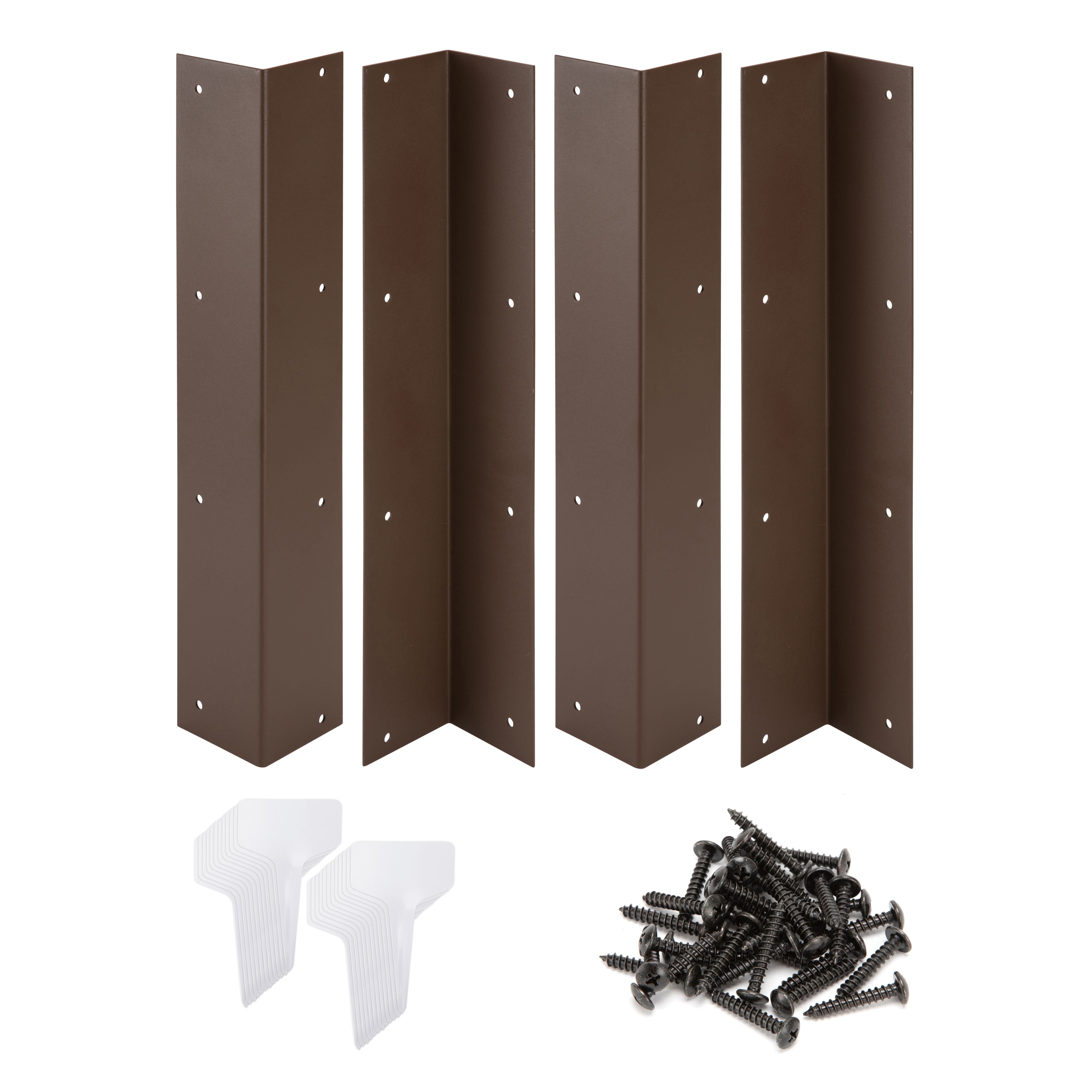 Garden Bed Corner Brackets - 17.25 Inch - Set of 4