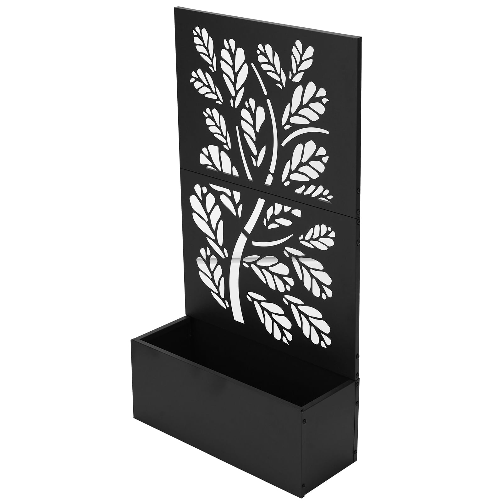 Garden Bed with Trellis 24×8×43 Inch, 2-in-1 Vertical Planter for Climbing Plants, Rust-Resistant Raised Planter Box for Patio, Balcony, Garden & Privacy Screen