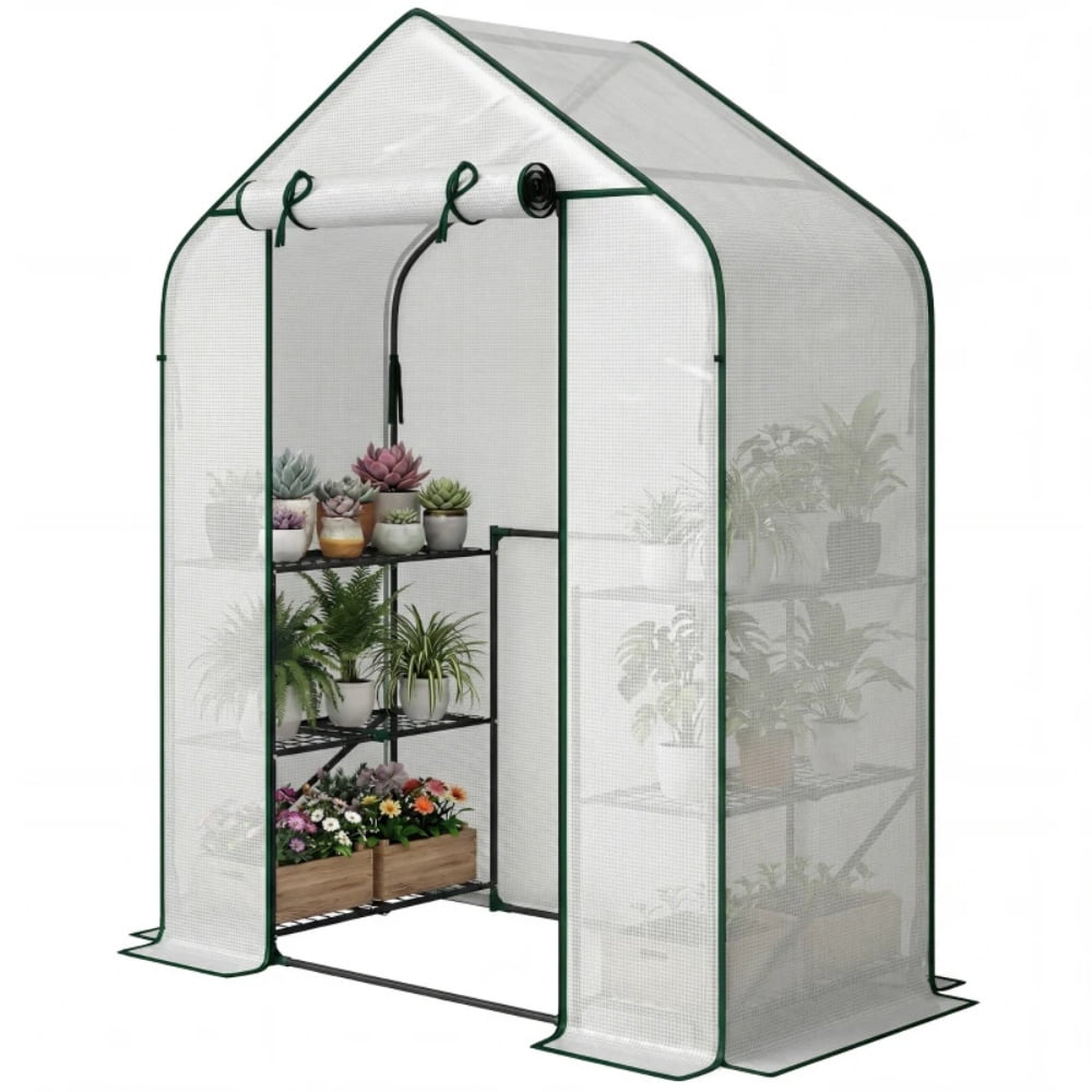 Garden Bed with Mini Greenhouse