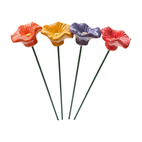 Garden Bee Drinking Set With Decorative Flower Picks And A Shallow Water Dish For Patio Planters Herb Pots And Yard Pollinator Areas That Need A Handy Water Source