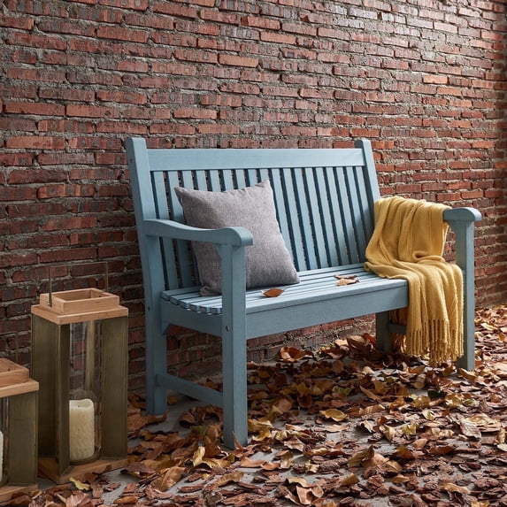 GONICHA Garden Bench for 2-Person,All-Weather Outdoor Bench for Patio, Park and Porch, Blue