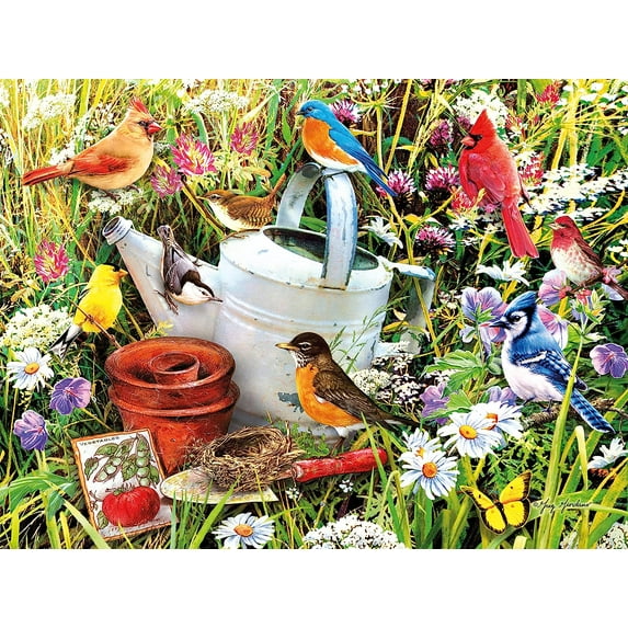 Garden Birds - 500 Piece Jigsaw Puzzle 20.5" x 15"