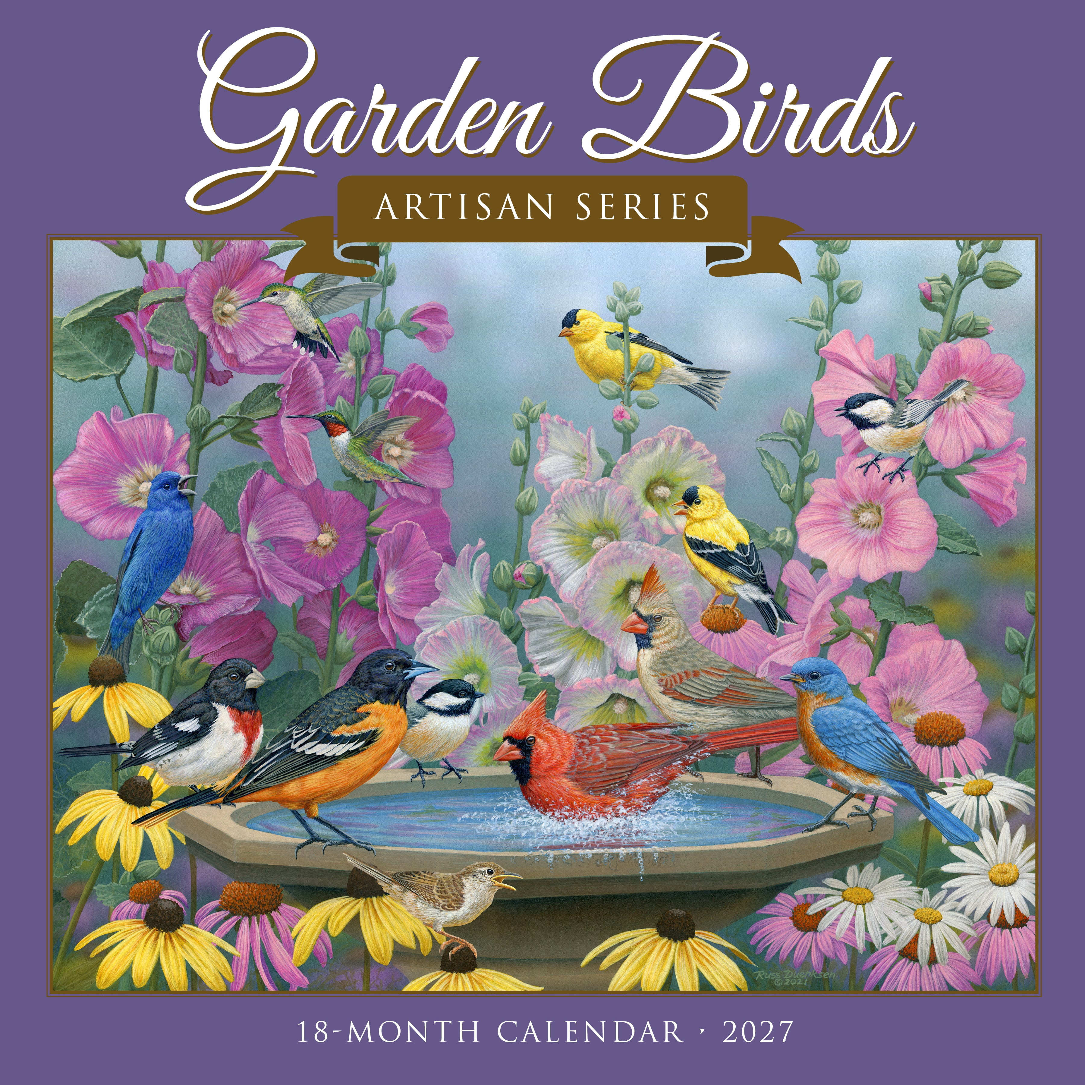 Willow Creek Press, Garden Birds - Artisan Series 2027 Wall Calendar