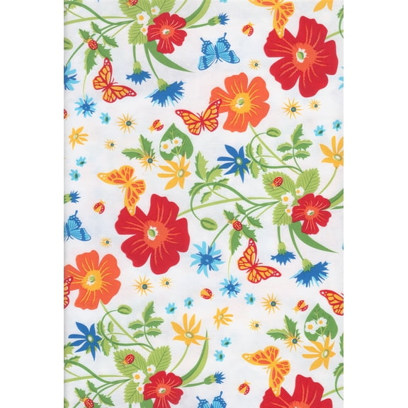 Garden Bloom Floral Tablecloth – Indoor Outdoor Vinyl Table Cover with Flannel Backing – Water-Resistant, Easy Clean 52 x 70 inches