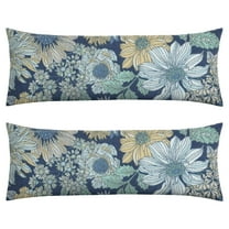 Garden Body Pillow Cover 20x54 - Floral Bee Artwork Long Pillow Case with Zipper - Soft Breathable Maternity Pillowcase - Full Body Pillow Protector - Aesthetic Bed Pillow Cover