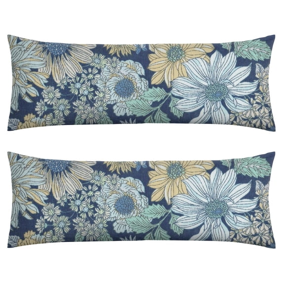 Garden Body Pillow Cover 20x54 - Floral Bee Artwork Long Pillow Case with Zipper - Soft Breathable Maternity Pillowcase - Full Body Pillow Protector - Aesthetic Bed Pillow Cover