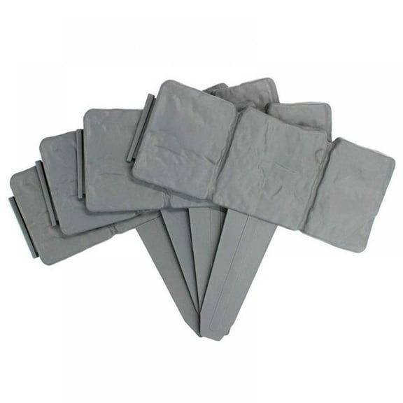 Garden Border-Decorative Flower Bed Edging for Landscaping-Stone Trim, 10 Piece Set of Interlocking Outdoor Lawn Stakes
