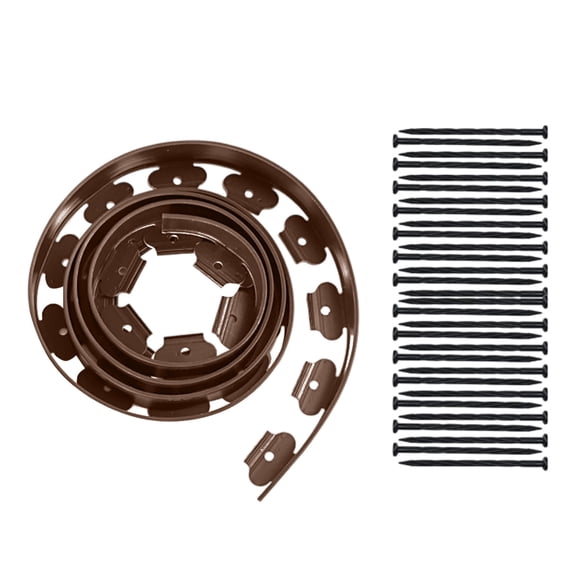 Garden Border Edging, 33FT Flexible Landscape Edging with Stakes, No Dig Plastic Lawn Edging Roll,Fence for Flower Beds, Yard Landscaping,Pathway Borders,Easy Installation, Heavy Duty Design