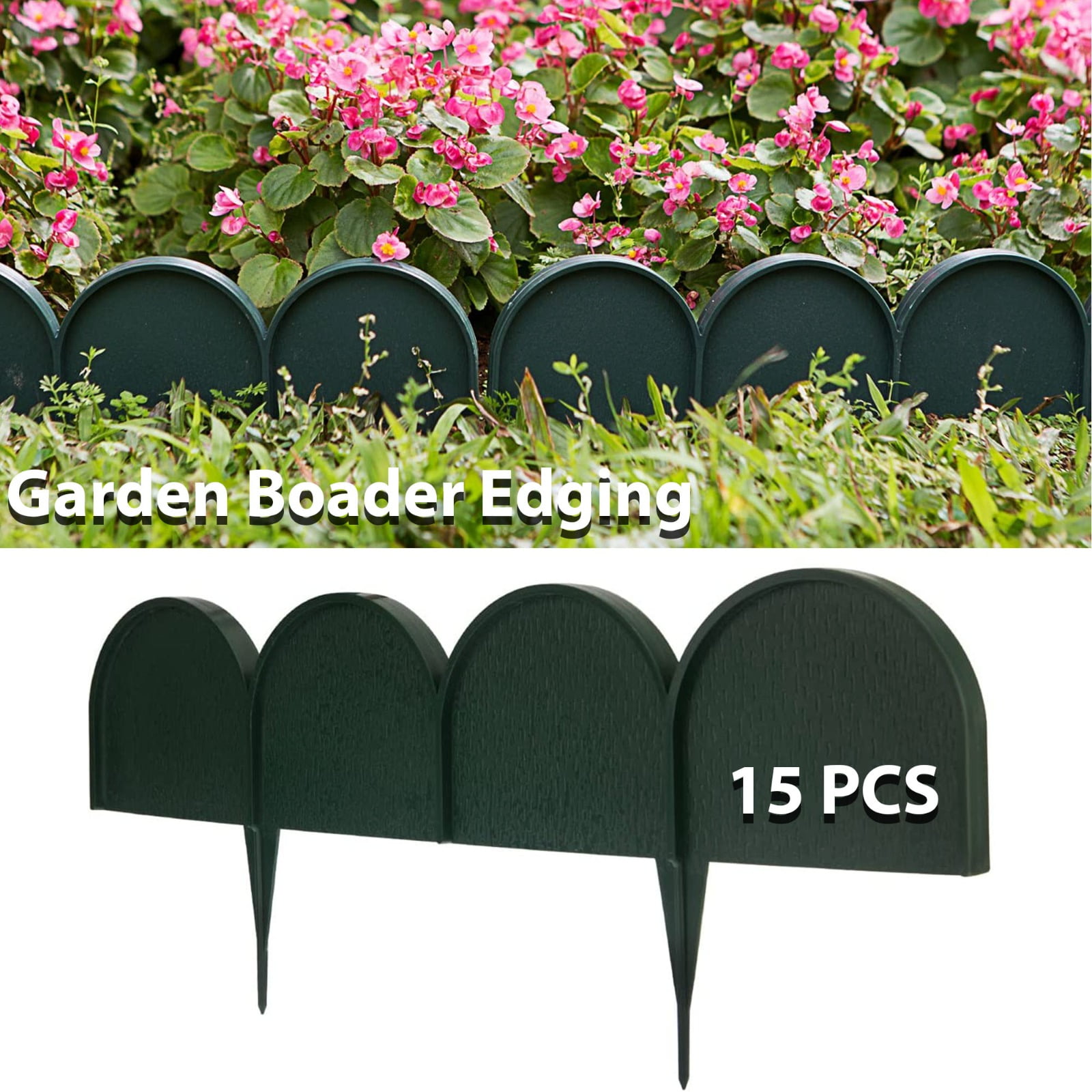 Kuda Moda Garden Border Edging 20ft Green Semicircle Fence - Walmart.com