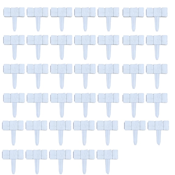 Garden Border Fence Edging 40 Pack Decorative White Plastic Lawn Fencing Landscape Edging Border for Yard Flower Bed Walkway Pathway Outdoor Backyard Decor 40 Count