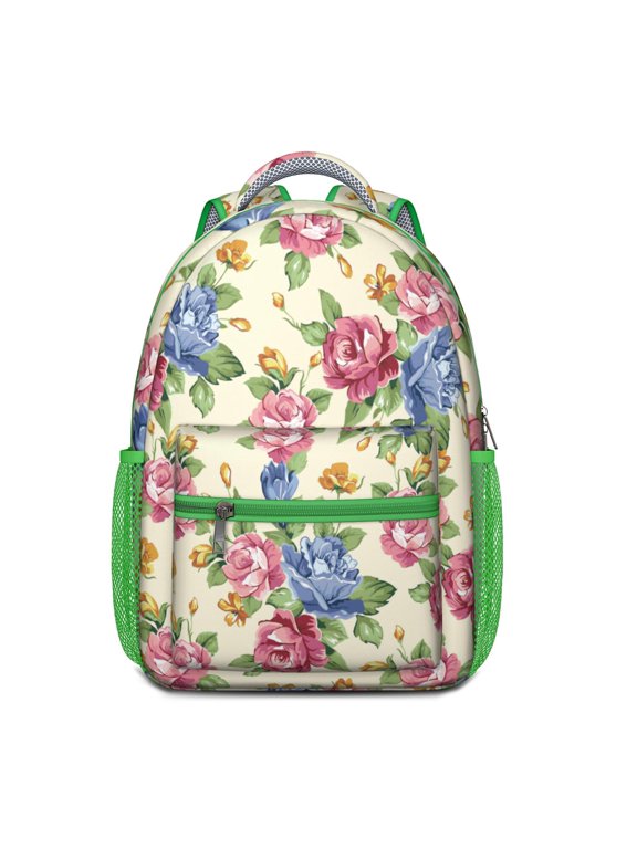 Garden Botanical Print Bookbag - Durable Waterproof School Bag for Commuters
