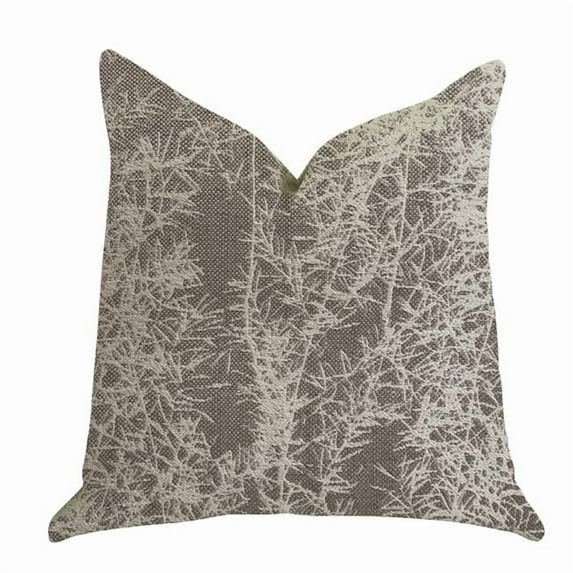 Garden Breeze Luxury Throw Pillow in Gray & Beige, 20 x 26 in. Standard