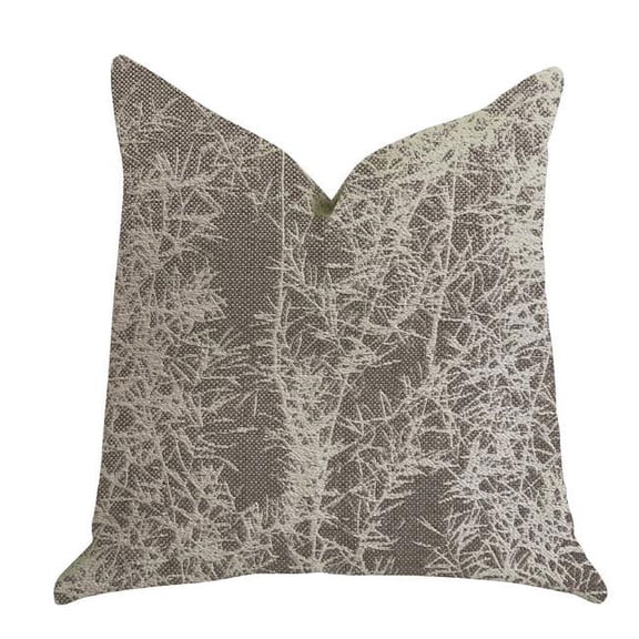Garden Breeze Luxury Throw Pillow in Gray & Beige, 20 x 36 in. King