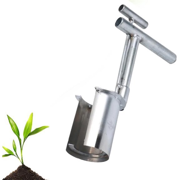 Garden Bulb Planter Tool,Happon Stainless Steel Planting Tool, Seedling Transplanter for Spring Planting Flower Bulbs,Bulbs Digger Garden Tool