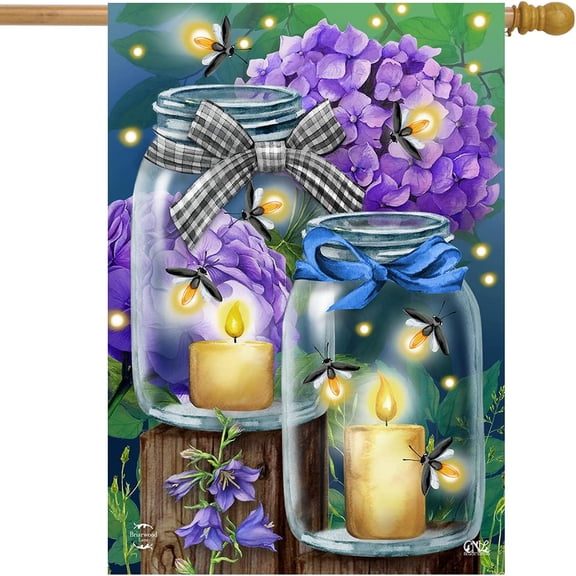 Garden Bunnies Spring House Flag Tulips Easter Rabbits 28" x 40"