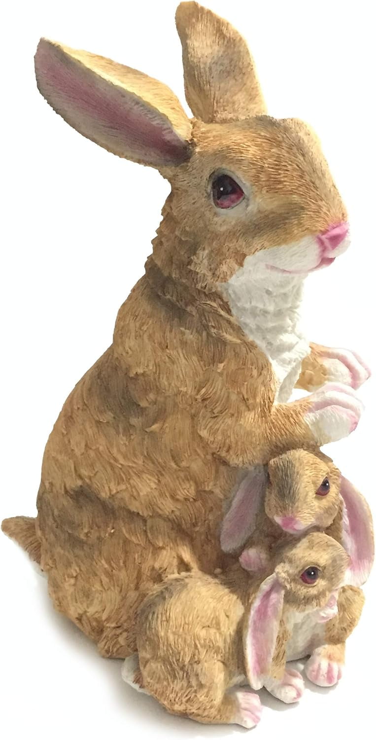 Garden Bunny Outdoor Decor Sculptural Mama Rabbit Statue Lawn Ornament ...
