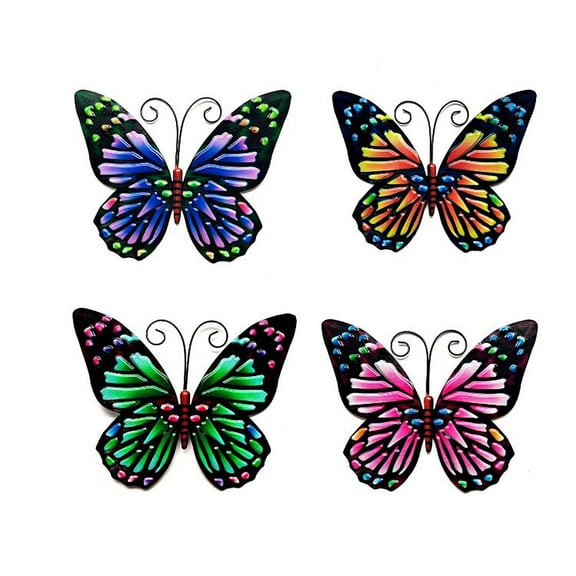 Garden Butterfly Metal Art for Outdoor, Backyard Garden Wall Decoration, Tree Bark Hanging Butterfly Sculpture, Unique Gift for Home and Garden Decor