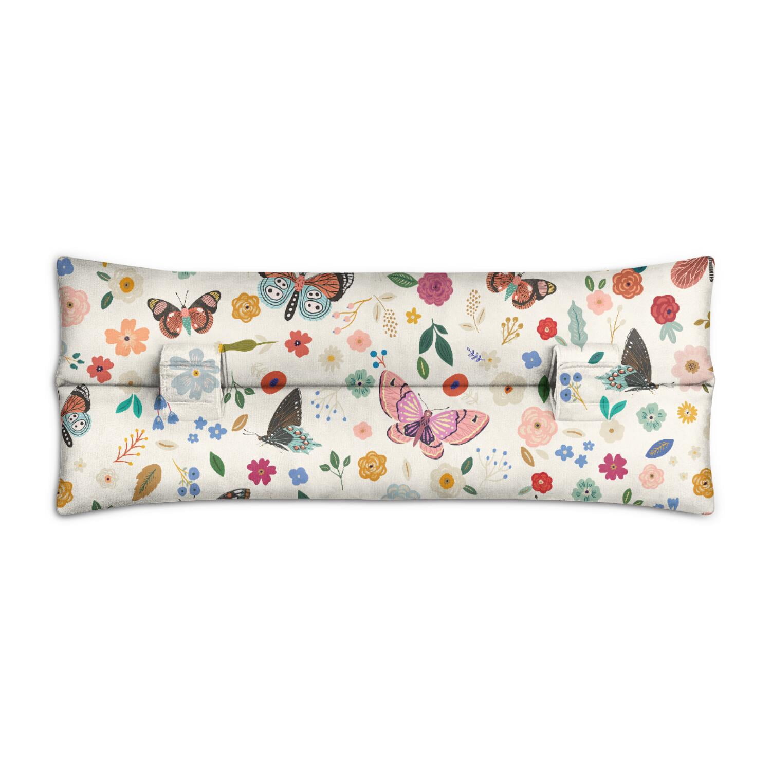 Garden Butterfly Seatbelt Cushion - Soft Post-Surgery Recovery Pillow for Mastectomy & Heart Procedures - Floral Car Travel Pad
