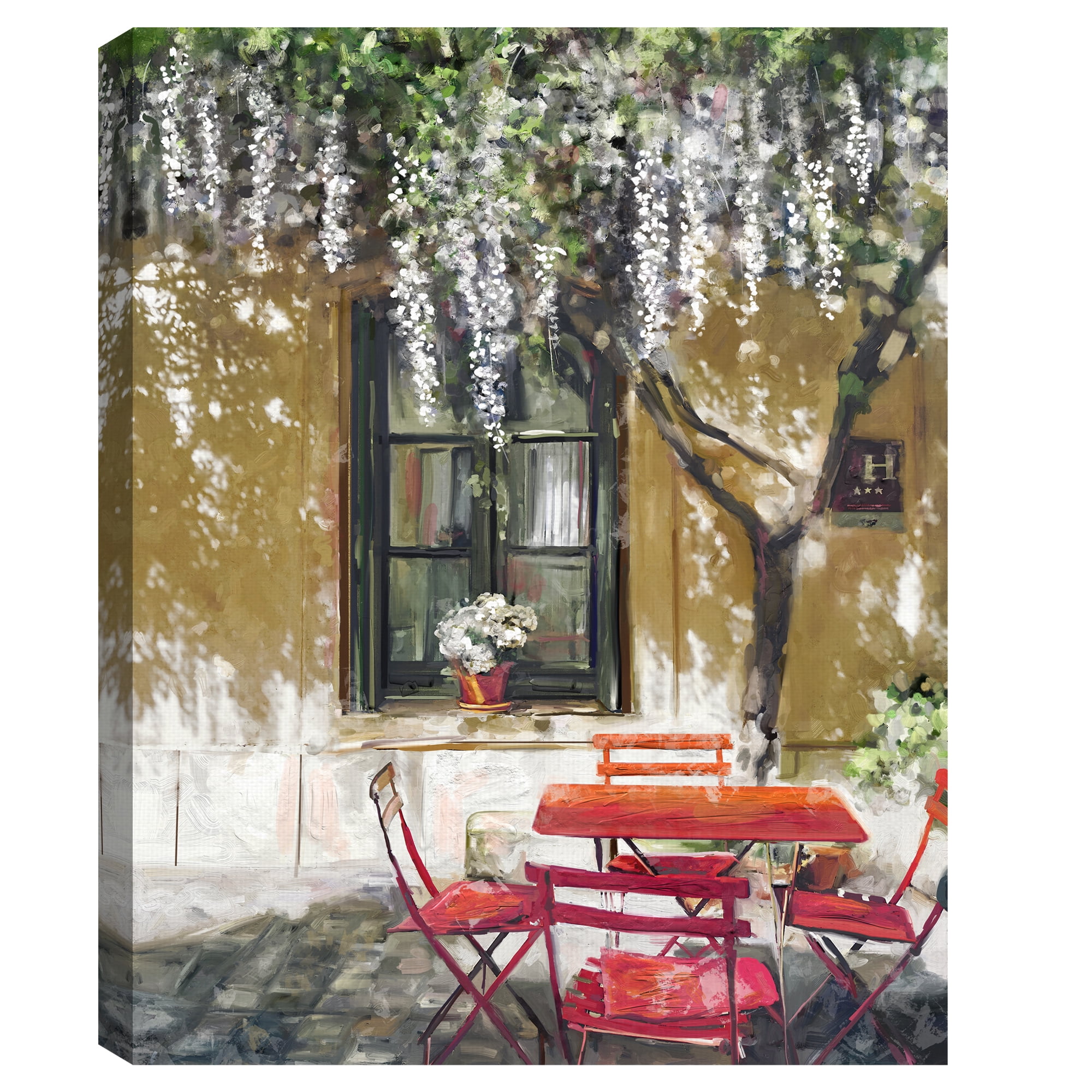 Garden Café by Studio Arts Canvas Art Print