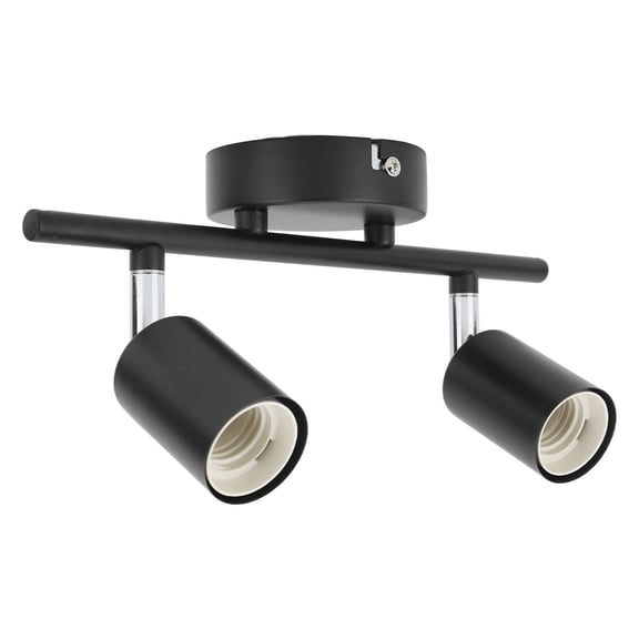 Garden Care Ceiling Track Light Holder, Rotating Ceiling Track Light Lampholder High Hardness Elegant Flush Mount Adjustable Iron ABS for E27 Bulb