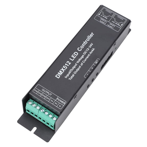 Garden Care DMX512 LED Controller, Stainless Steel DMX512 Decoder for LED Strip Light