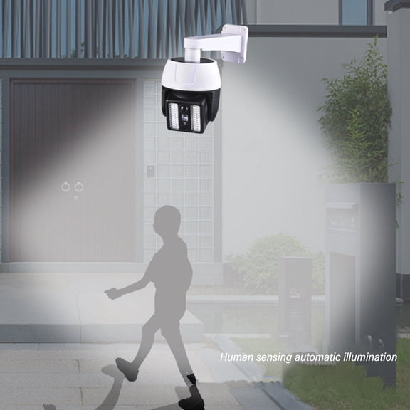 Garden Care prosthetic Security Camera, Solar Powered Simulated Surveillance Camera with Remote Control for Indoor