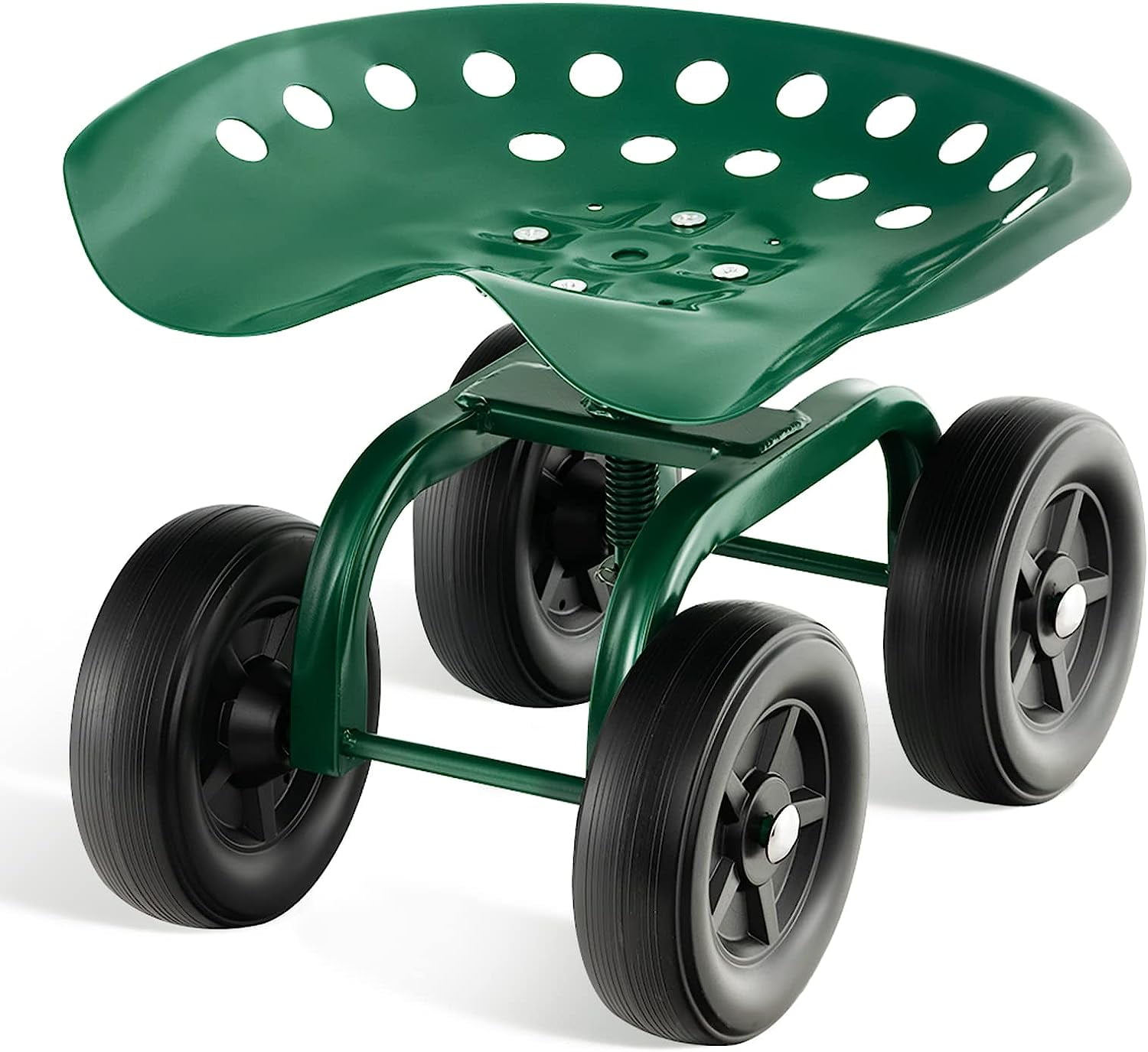 Garden Cart with Seat, Gardening Rolling Stool Scooter with Wheels