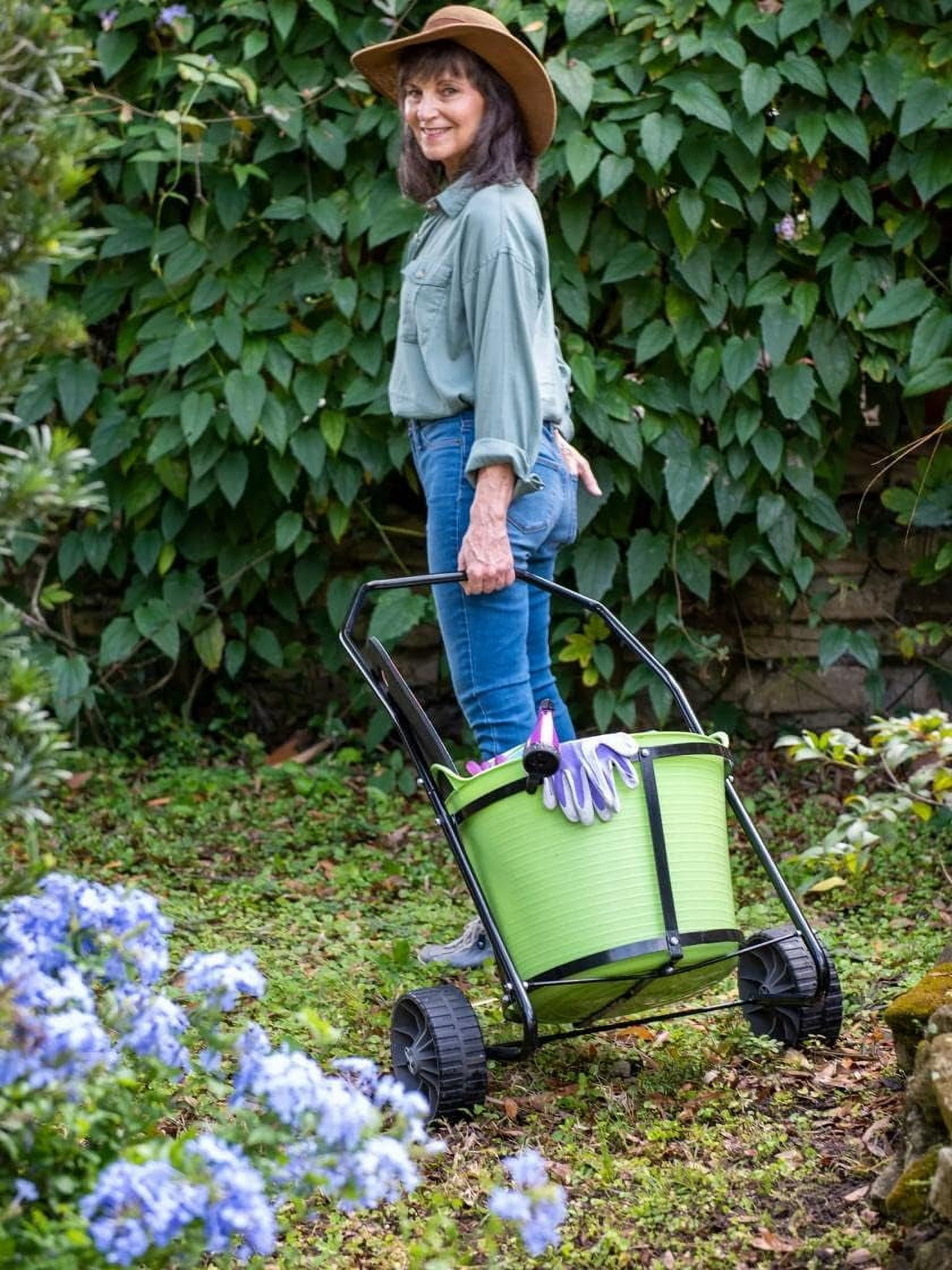 Garden Cart with Tubtrugs | Multi-Purpose Mobile Gardening Caddy with ...