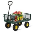 thumbnail image 1 of Garden Cart on Wheels 880Lbs/1100Lbs/1500Lbs Capacity, Heavy Duty Full Steel Utility Wagon, Versatile Flatbed Carts with Removable Mesh Sides, 180° Rotating Handle, Fit for Outdoor Garden, Lawn, Yard, 1 of 7