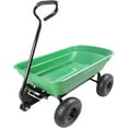 thumbnail image 1 of Garden Cart Yard Wagon Dump Cart with 10" Pneumatic Wheels, 220 lb Capacity, 55L Utility Cart with Steel Frame (Green), 1 of 7