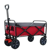 Garden Carts 150L Collapsible Wagon Cart Foldable, Utility Garden Wagon with 360lbs Weight Capacity, Heavy Duty Portable Sport Wagon with Wheels for Outdoor, Grocery, Shopping,Outdoor Garden Carts