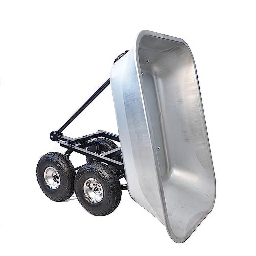 Garden Carts Four Wheels Pneumatic Tires Wheelbarrows Garden Dump Cart