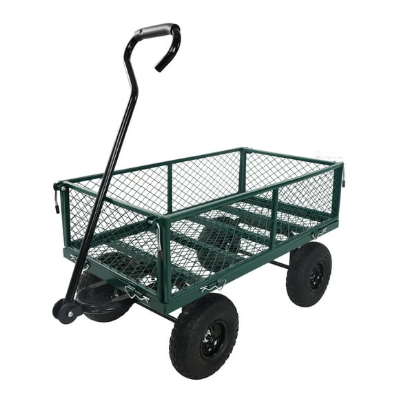 Garden Carts Wagon Cart Garden cart trucks make it easier to transport firewood (green),Outdoor Garden Carts