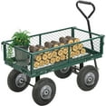 Garden Carts Yard Dump Wagon Cart Lawn Utility Cart Outdoor Steel Heavy