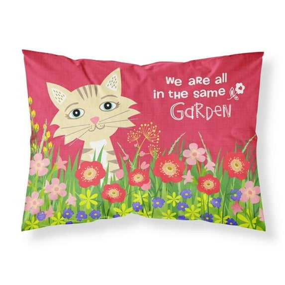 Garden Cat Fabric Standard Pillowcase
