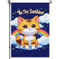 thumbnail image 1 of Garden Cat Garden Flags for Outdoor, for Garden Balcony Patio Front Door Outdoor 28x40inch, Sky Colorful Clouds Versatile Outdoor Garden Flags, Washable Fluffy Cat Animated Decoration, 1 of 6