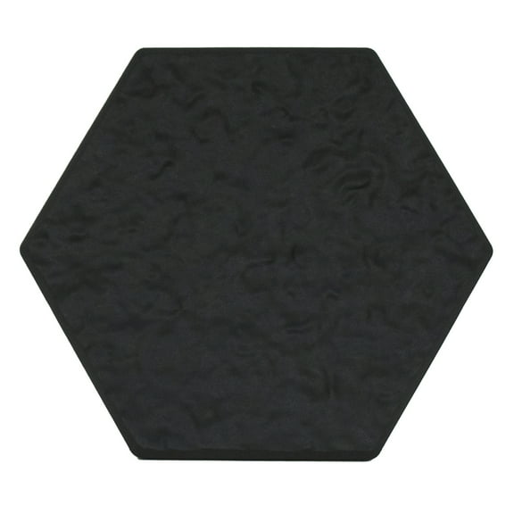 Garden Central 10 Pack 13" x 15" Stomp Hex Decorative Stepping Stones, Black