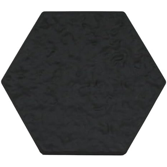 Garden Central 10-Pack 15x13 Fake Stomp Rubber Stepping Stones, Hexagon, Black Reversible Non-Slip Outdoor Faux Decorative Set for Landscaping DIY Decor for Walkways & Yard Pathways