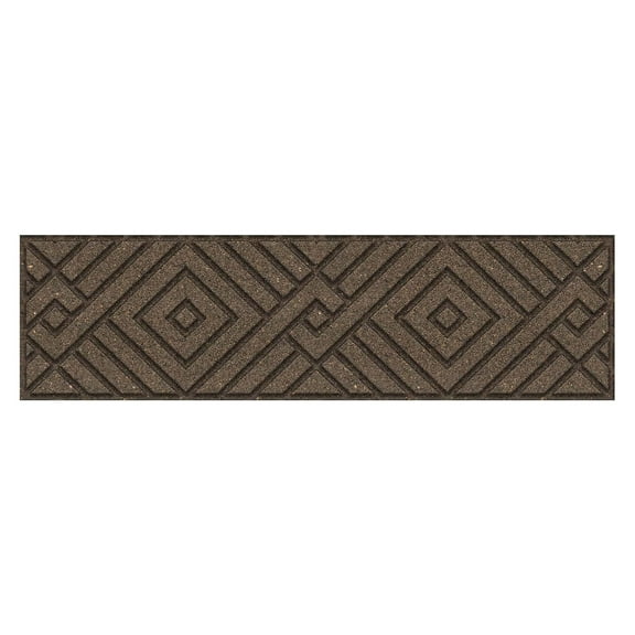 TierraVerde 4 Pack 10 x 36" Diamond Weave Stair Tread Decorative Stepping Panels, Brown