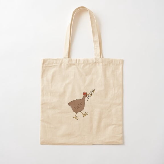 Garden Chicken - Chestnut Cotton Tote Bag Canvas Tote Bag, Family Gift For Mother, Her