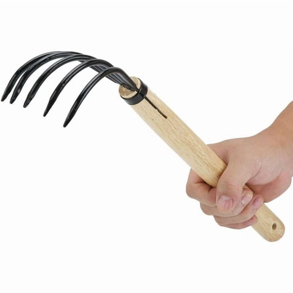 Garden Claw Rake, Anti Bending Small Manual Tiller, Cleaning Fallen Leaves, Loosening Soil, Nursery Rake, Garden Tools, Seafood, Dead Leaves