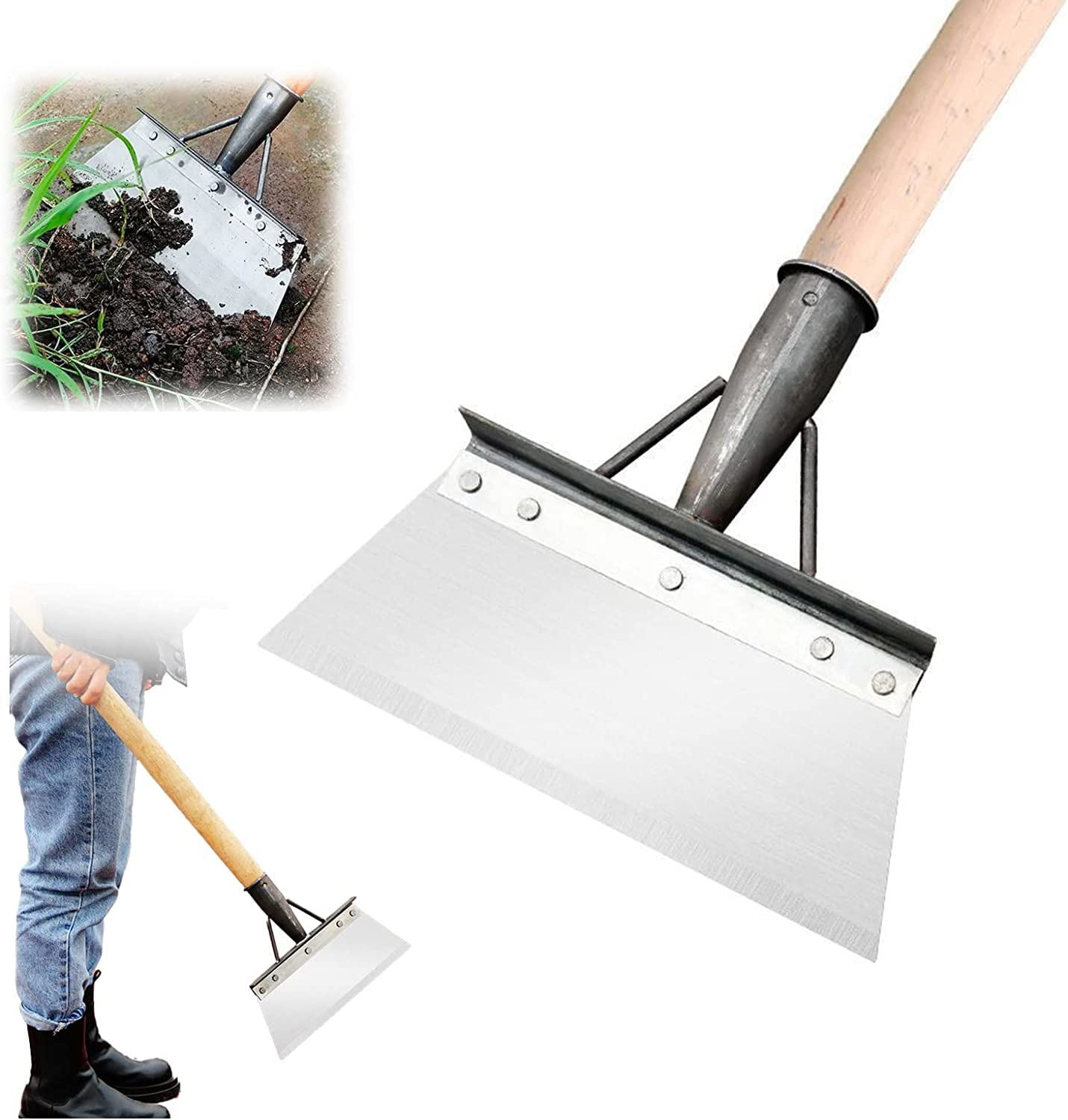 Garden Cleaning Shovel,Stainless Steel Cleaning Shovel MultiFunctional