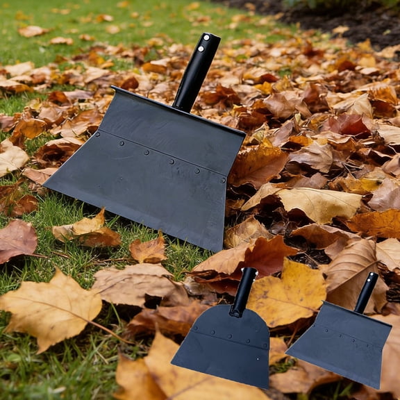 Garden Cleaning Shovel with Steel Flat Blade and Long Handle – Multifunctional Outdoor Tool for Weeds, Ice, Sticker Removal, and Yard Cleanup