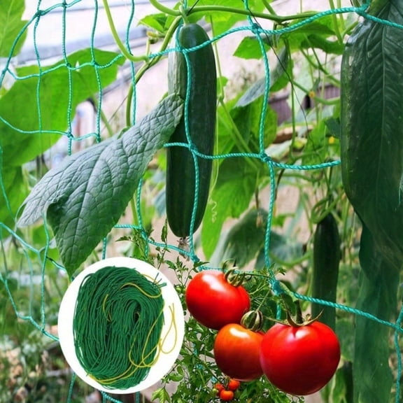 Garden Climbing Net for Vines, 0.9x2.7m 18-Strand Green Plant Support Netting, Cross Grid Garden Net for Flowering Plants Pothos, Protective Net Against Birds Animals for Gardening