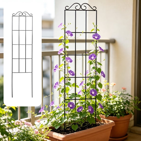 Garden Climbing Plants Support Trellis 20 Inch - Rustproof Metal Vine Stake For Pots, Raised Beds, And Balconies, Heavy Duty
