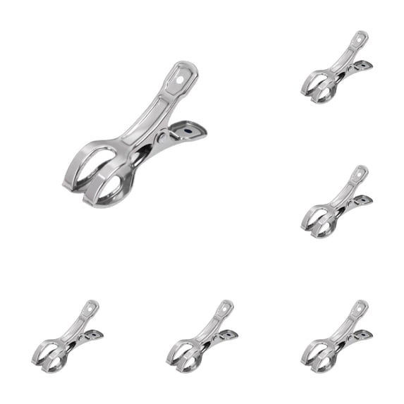 Garden Clips 10Pcs Small Greenhouse Clips Metal Clamps Stainless Steel Garden Netting Clips Plant Support Clips for Netting Frame Hoop Shade Cloth 3.15x1.77x0.9in Adjustable Grip