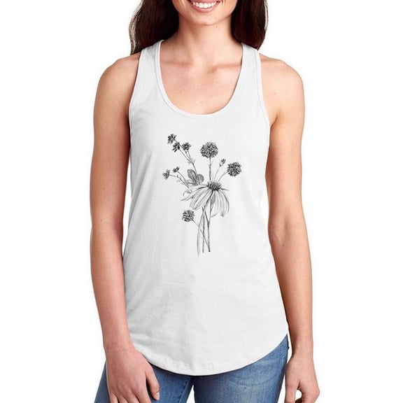 Garden Cluster B Racerback Tank Women -Annie Warren Designs, Female Small