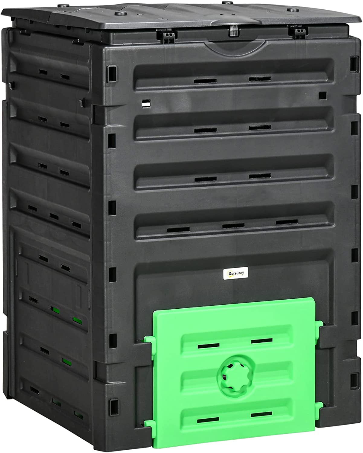 Garden Compost Bin, 120 Gallon (450L) Garden Composter, BPA Free ...