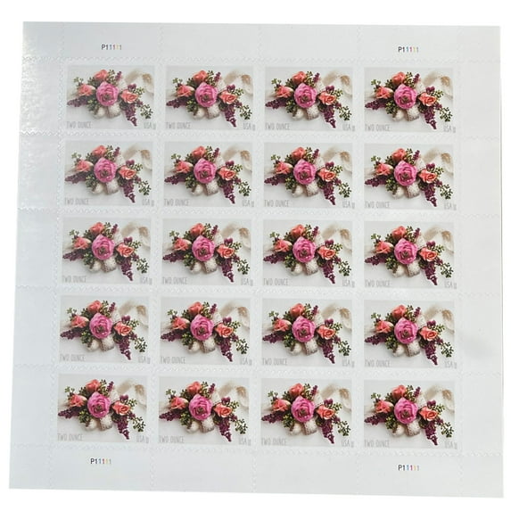 Garden Corsage 1 Sheet of 20 USPS First Class 2 ounce Forever Postage Stamps Flower Wedding Celebration (20 Stamps)