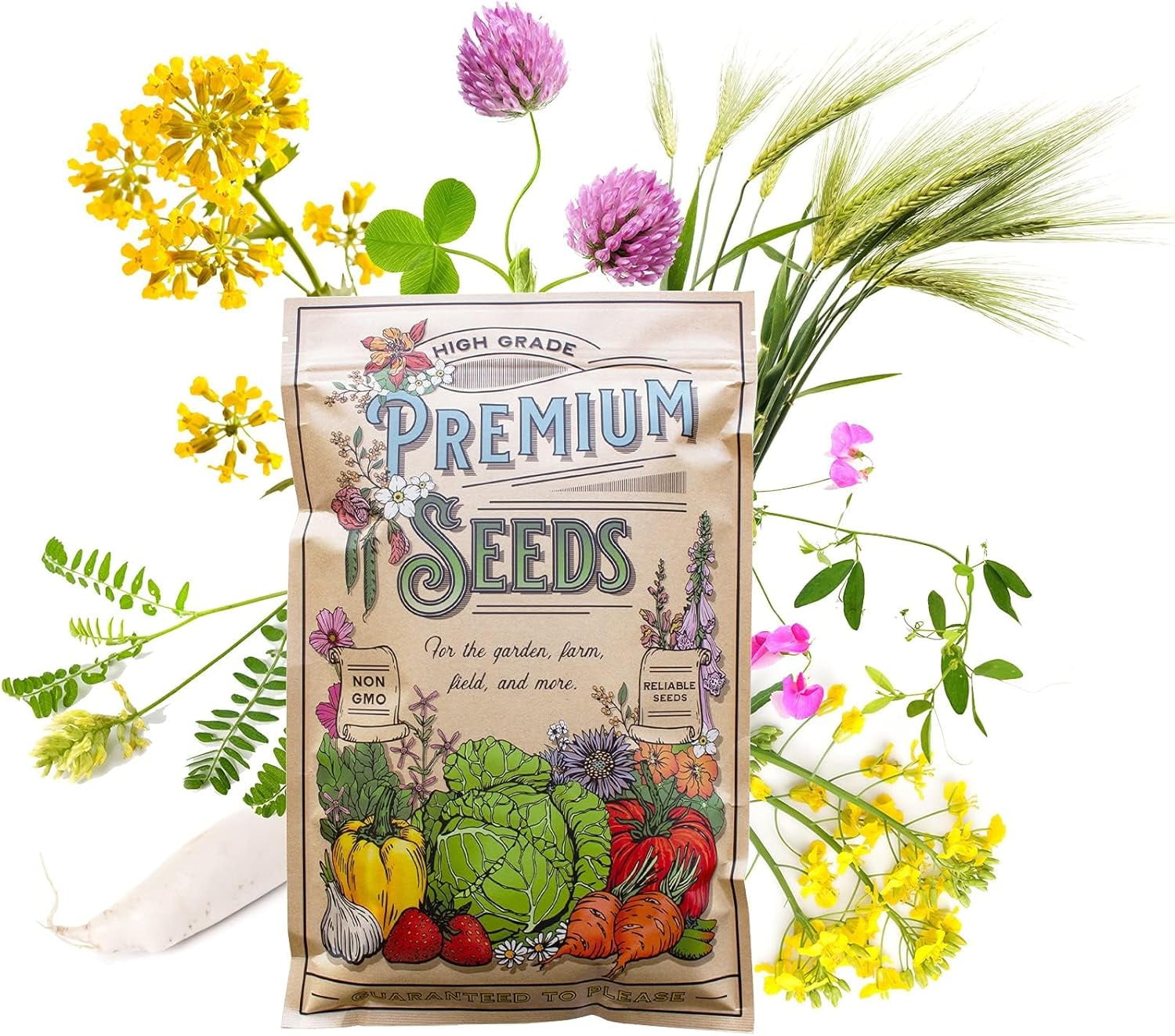 Garden Cover Crop Mix Seeds - 1 Lbs - Blend of All Purpose